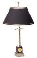 Brass Table Lamp w/ Wood Base